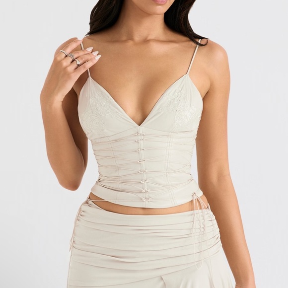 Brand new House of CB “Antonella Off White Vegan Leather Corset” in size small - Picture 4 of 4